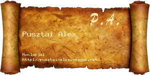 Pusztai Alex névjegykártya