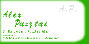 alex pusztai business card